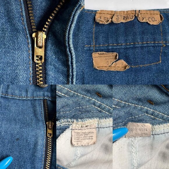 70s Vintage Levi's Highwaisted Jean Shorts Orange Tab Cutoff 505 Denim Talon 42. - Picture 5 of 5